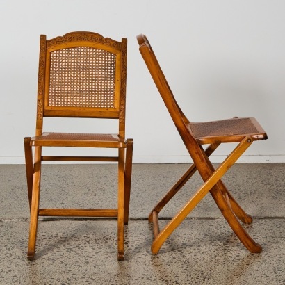 A Pair of Louis XVI Style Folding Chairs
