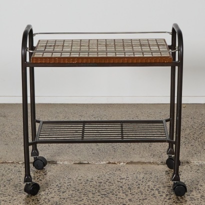 A Vintage Mosaic Wine Trolley