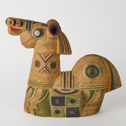 A Pablo Picasso-Style Abstract Terracotta Horse