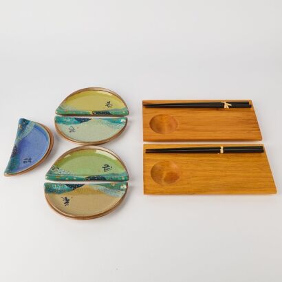 A Set of Three Japanese Tableware Boxes (Chopsticks and Plates)