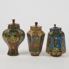 A Group of Three Chinese Mid-20th Century Cloisonn&eacute; Vases