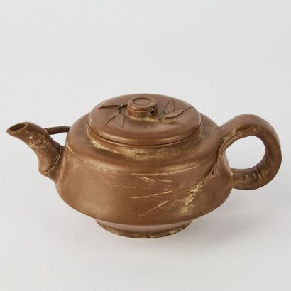 A Chinese 20th Century &lsquo;Bamboo&rsquo; Yixing Teapot