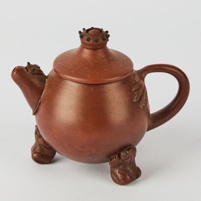 A Chinese 20th Century &lsquo;Dragon&rsquo; Small Yixing Teapot