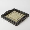 A Group of Three Chinese Black Lacquered Square Boxes
