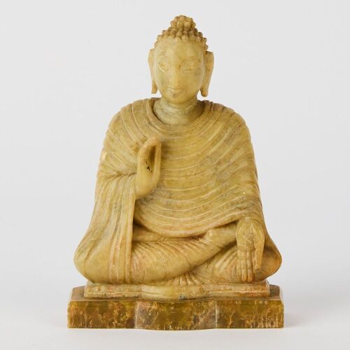 An Indian Jade Carved Buddha Figure