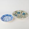 A Set of Two Dutch Blue and White Polychrome Floral Dishes - 2