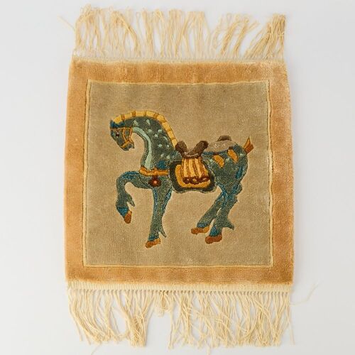 A Chinese Handwoven 'Horse' Hanging Tapestry