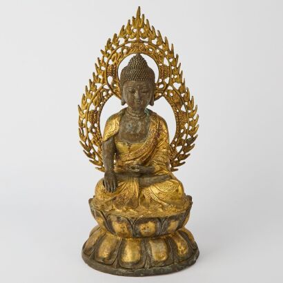 A Chinese Gilt-Bronze Buddhist Figure