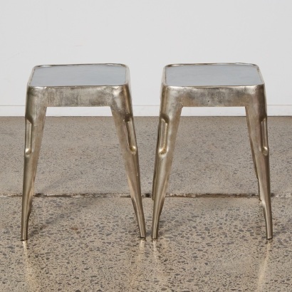 A pair of Handmade Replica Tolix Stools