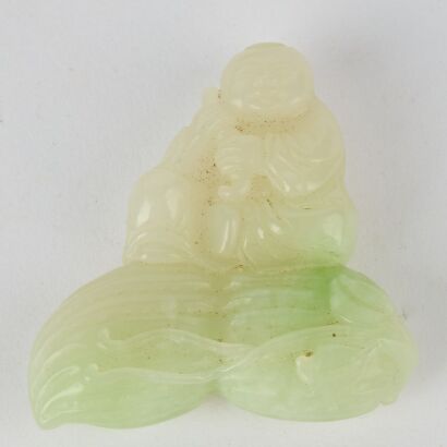 A Chinese White Jade Carving of &lsquo;Liansheng Guizi&rsquo;