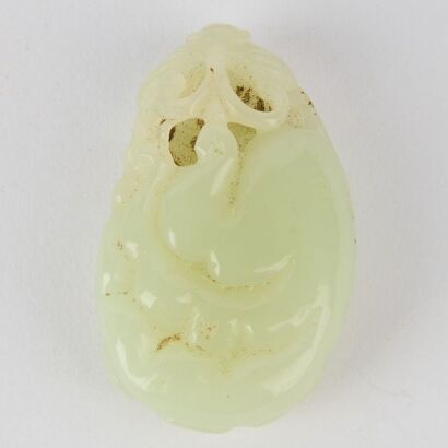 A Chinese White Jade Pendant