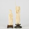 A Pair of Chinese Bone Figural Carvings