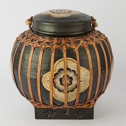 A Aged Chinese Black Pottery Covered Jar