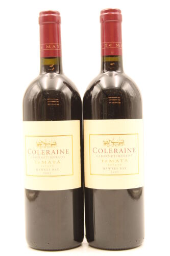 (2) 2001 Te Mata Estate Coleraine, Hawkes Bay