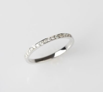 9ct White Gold Diamond Band