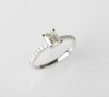 18ct White Gold Emerald Cut Diamond Ring