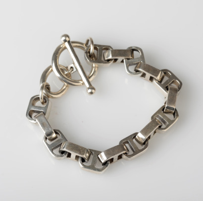 Sterling Silver Square Link Bracelet