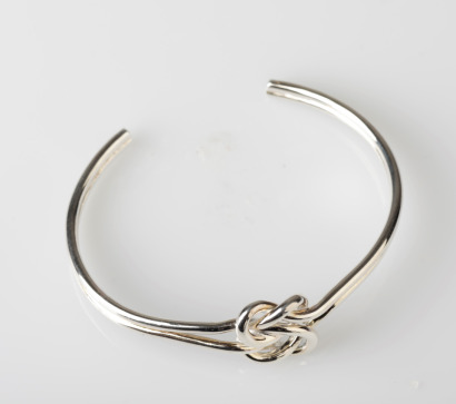 Sterling Silver Love Knot Bangle