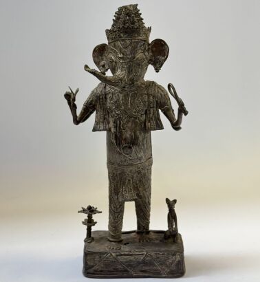 A Thai Aged Bronze Buddha Figure