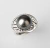 18ct White Gold South Sea Pearl and Diamond Ring