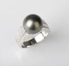 18ct White Gold South Sea Pearl and Diamond Ring