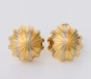 18ct Yellow / Rose / White Gold, Hollow Clip-on Domed Earrings