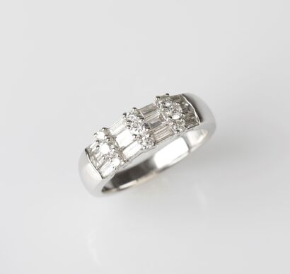 18ct White Gold Diamond Band