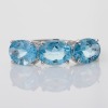 18ct White Gold, 3.21ct Aquamarine Three Stone Ring