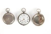 Two Victorian Silver Pocket Watch Cases, Plus One Other