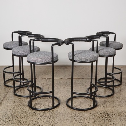 A Set of Six Stools