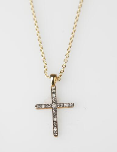 9ct Diamond Cross Pendant