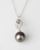18ct White Gold South Sea and Diamond Pendant&nbsp;