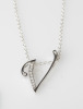 9ct White Gold Diamond V Pendant&nbsp;