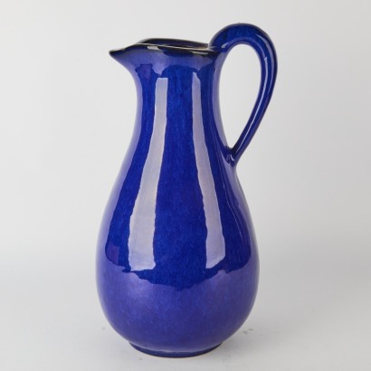 A Large Cobalt Blue Pottery Jug