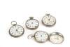 Four English 19th Century Hallmarked Silver Cased Pocket Watches