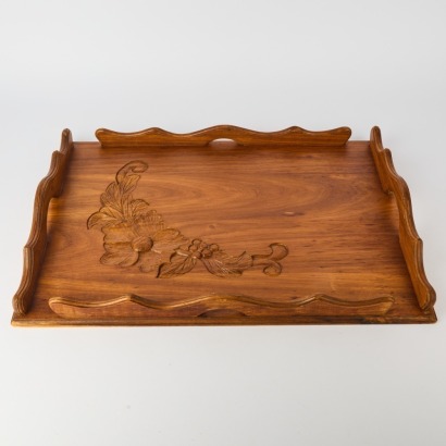 An Arts and Crafts Carved Tray