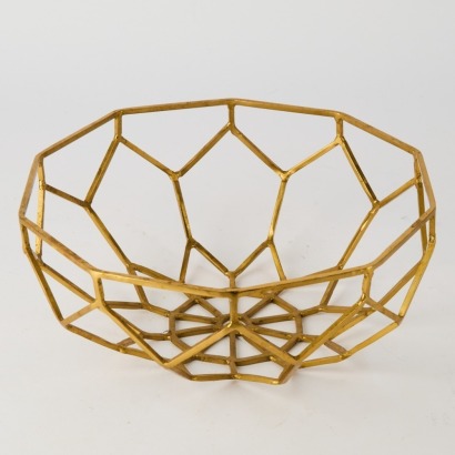 A Hand-Formed Brass Fruit Bowl