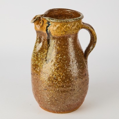 A Large Barry Brickell Woodfired Avian Jug
