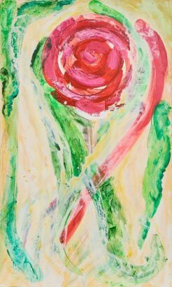 A Large Abstract Rose Painting