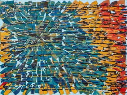 An Abstract 3D Various Materials Artwork Signed Wilhams