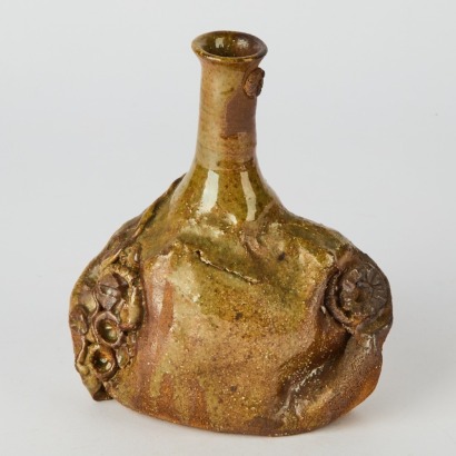 A Hand Formed Salt Glazed Stoneware Vase