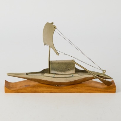 A Mid-Century Sail Boat Ornament