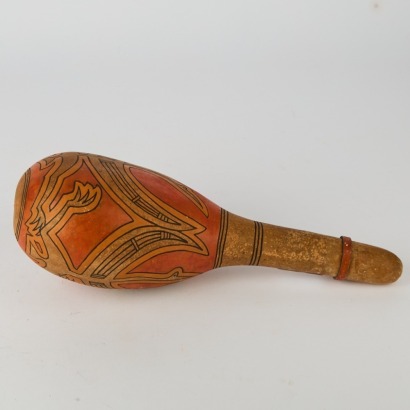 A Hand-Carved Folk Art Gourd
