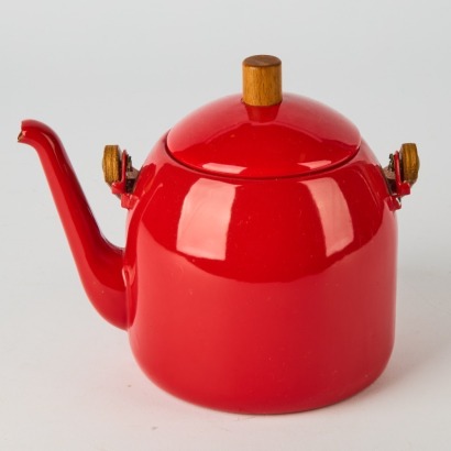 A Mid-Century Red Teapot