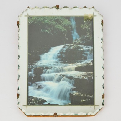 A Vintage Waterfall Scene Bevelled Edge Mirror