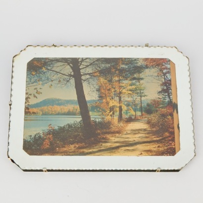 A Vintage Autumn Scene Bevelled Edge Mirror