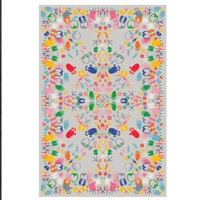 A Let's Dance Animal Trace Rug by Nynke Tynagel for Qeeboo