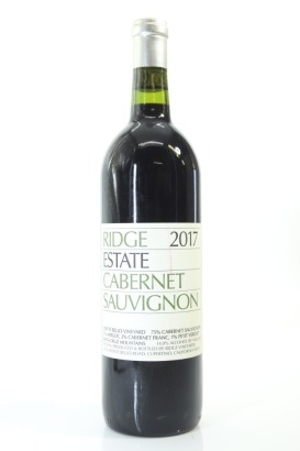 (1) 2017 Ridge Vineyards Estate Cabernet Sauvignon, Santa Cruz Mountains [JR16.5]