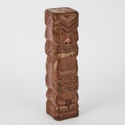 A Vintage Tiki Totem Candle
