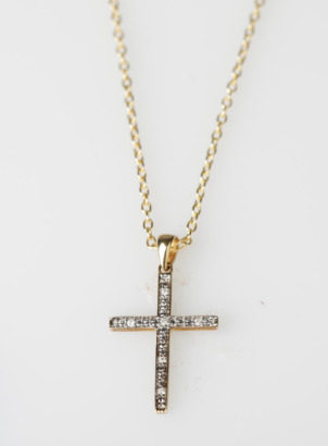 9ct Diamond Cross Pendant